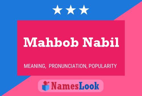 Affiche de nom Mahbob Nabil