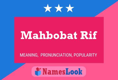 Affiche de nom Mahbobat Rif