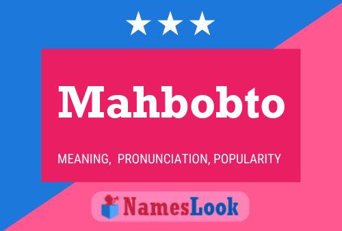 Affiche de nom Mahbobto