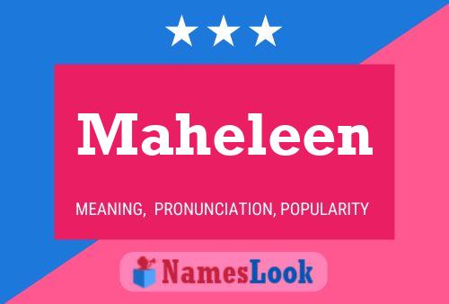 Affiche de nom Maheleen