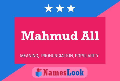 Affiche de nom Mahmud All