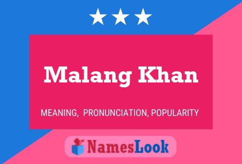 Affiche de nom Malang Khan