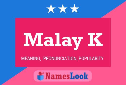 Affiche de nom Malay K