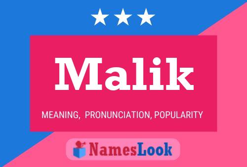 Affiche de nom Malik