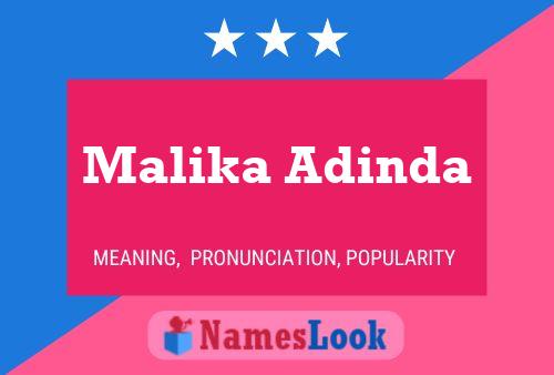 Affiche de nom Malika Adinda