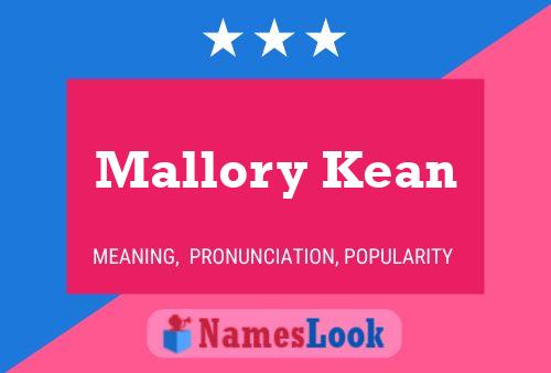 Affiche de nom Mallory Kean