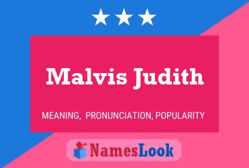 Affiche de nom Malvis Judith