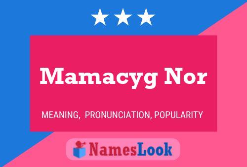 Affiche de nom Mamacyg Nor