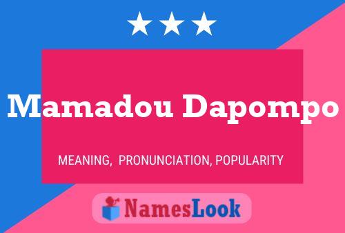 Affiche de nom Mamadou Dapompo