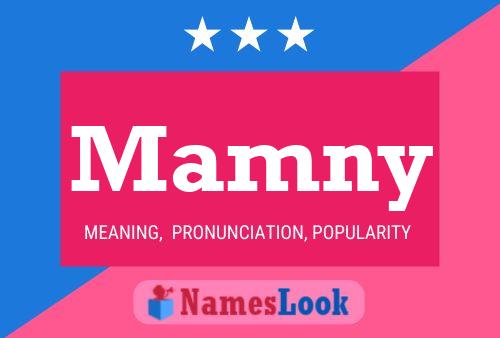 Affiche de nom Mamny