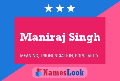 Affiche de nom Maniraj Singh