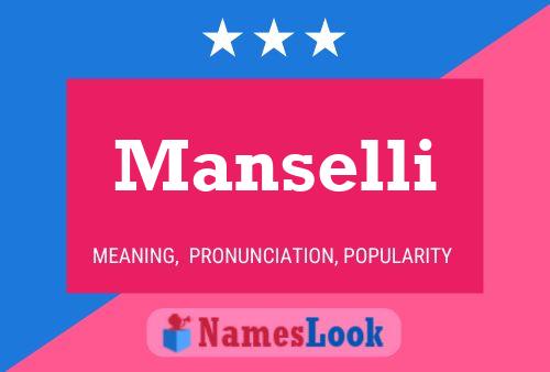 Affiche de nom Manselli