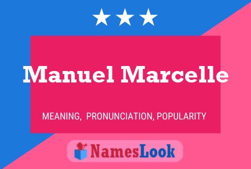 Affiche de nom Manuel Marcelle