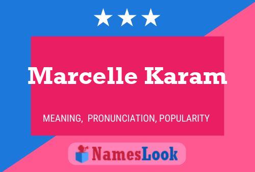 Affiche de nom Marcelle Karam