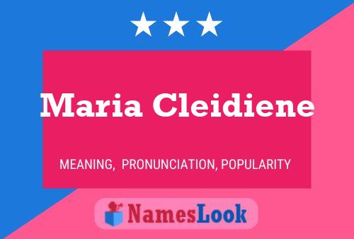 Affiche de nom Maria Cleidiene