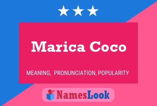 Affiche de nom Marica Coco