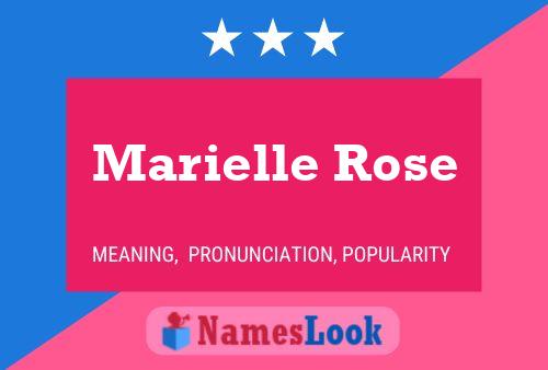 Affiche de nom Marielle Rose