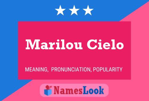 Affiche de nom Marilou Cielo