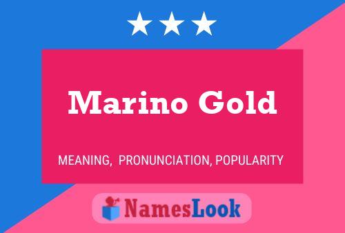 Affiche de nom Marino Gold