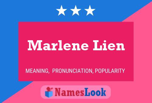 Affiche de nom Marlene Lien