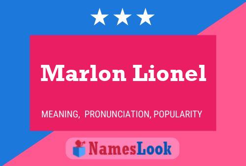 Affiche de nom Marlon Lionel