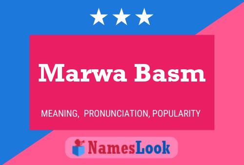 Affiche de nom Marwa Basm