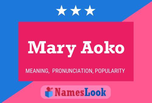 Affiche de nom Mary Aoko