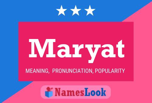 Affiche de nom Maryat