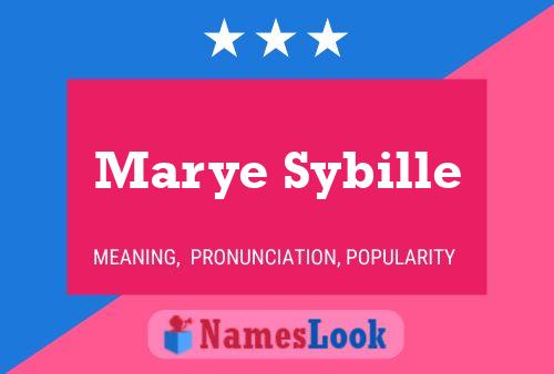 Affiche de nom Marye Sybille