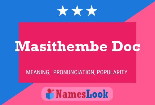 Affiche de nom Masithembe Doc