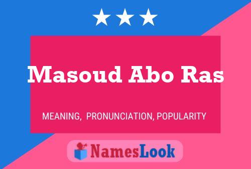 Affiche de nom Masoud Abo Ras