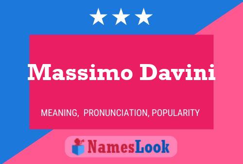 Affiche de nom Massimo Davini