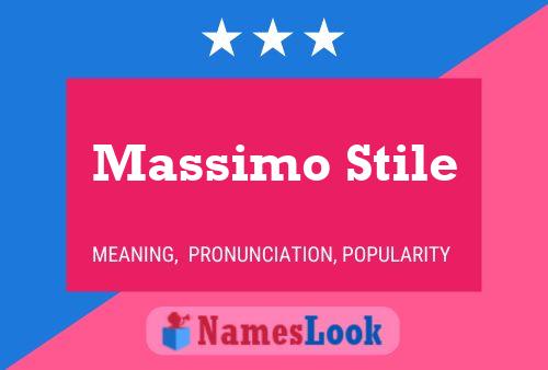 Affiche de nom Massimo Stile