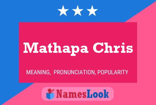 Affiche de nom Mathapa Chris