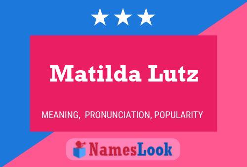 Affiche de nom Matilda Lutz