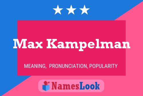 Affiche de nom Max Kampelman