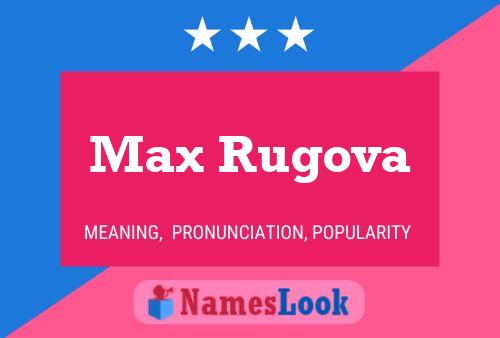 Affiche de nom Max Rugova