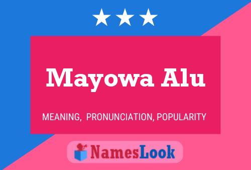 Affiche de nom Mayowa Alu