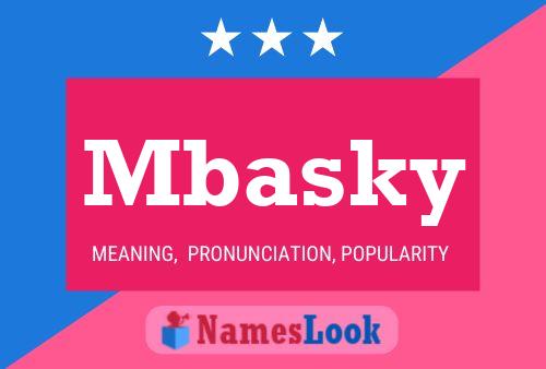 Affiche de nom Mbasky