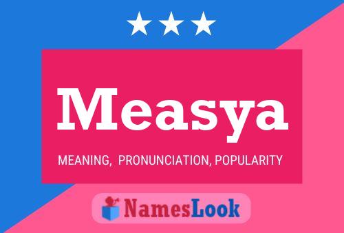 Affiche de nom Measya