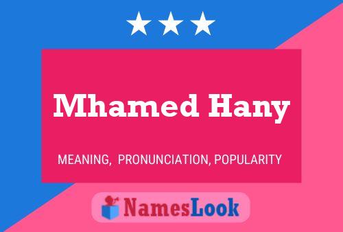 Affiche de nom Mhamed Hany