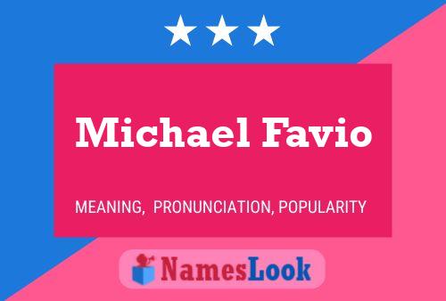 Affiche de nom Michael Favio