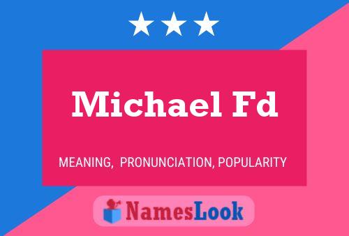 Affiche de nom Michael Fd