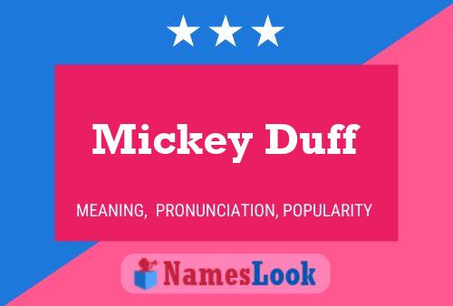 Affiche de nom Mickey Duff