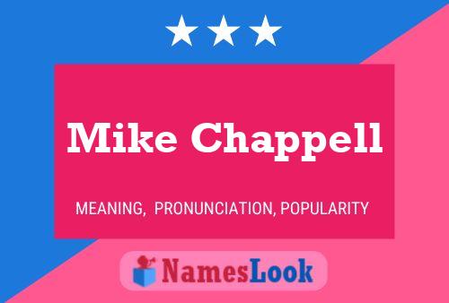 Affiche de nom Mike Chappell