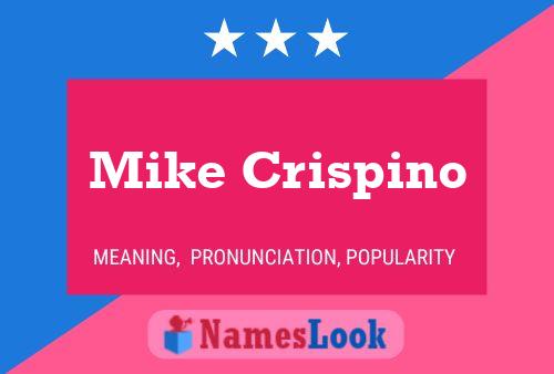 Affiche de nom Mike Crispino