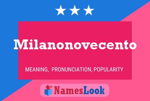 Affiche de nom Milanonovecento