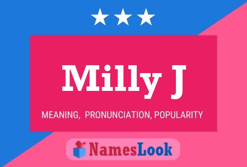 Affiche de nom Milly J