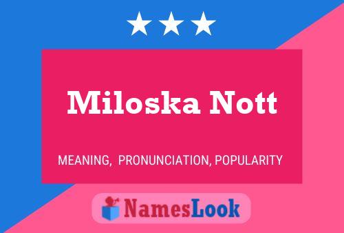 Affiche de nom Miloska Nott