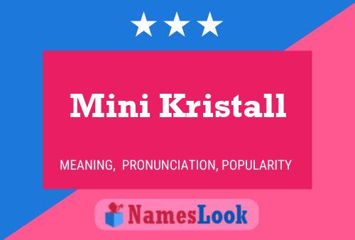 Affiche de nom Mini Kristall